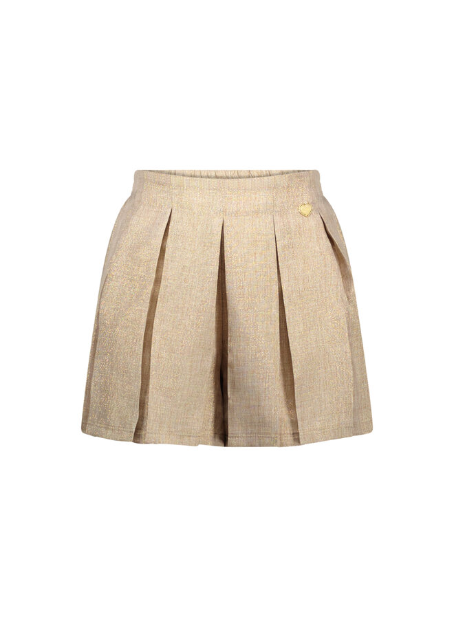 Le Chic FW23 - Danzig Glitter Linen Skort - Champagne