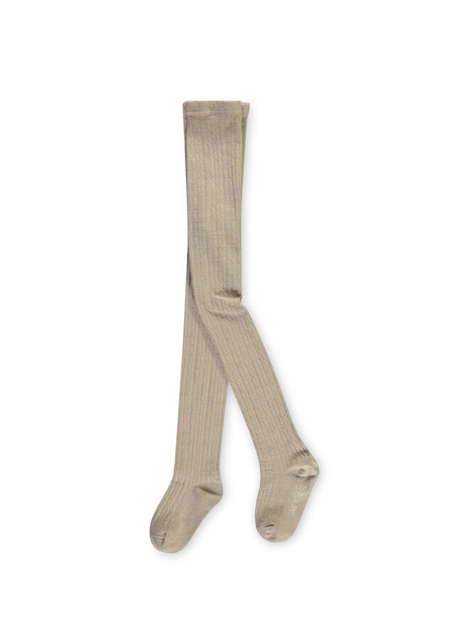 Le Chic FW23 - Relif Knitted Tights - Beige Melee