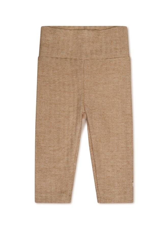Le Chic FW23 - Dosy Rib Melee Baby Trousers - Light Cappuccino