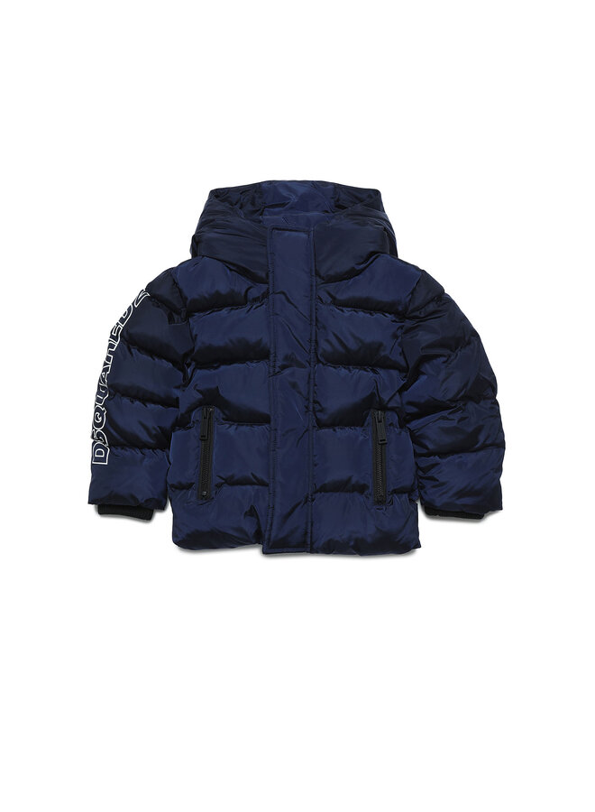 Dsquared2 Baby FW23 - DQ1788 Hooded Jacket- Dark Blue