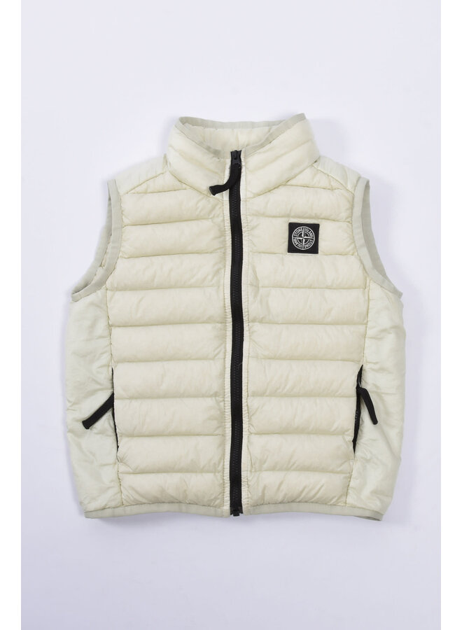 Stone Island SS23 - Logo-Patch Down Bodywarmer - Pearl Grey