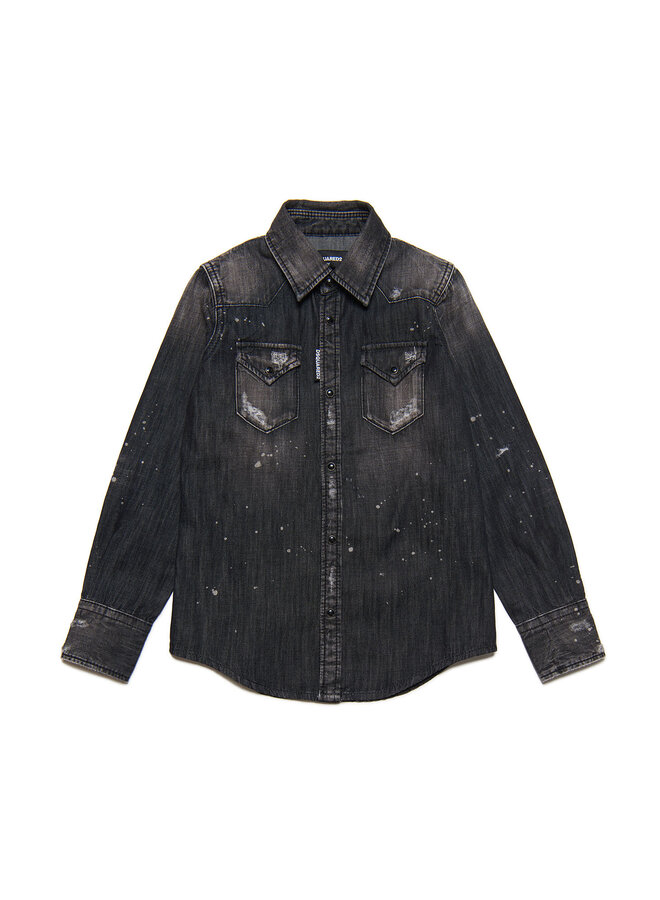 Dsquared2 FW23 - DQ02DG Denim Blouse - Dark Grey