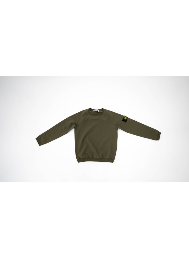 Stone Island FW23 - Logo-Patch Crewneck Blusa - Military Green