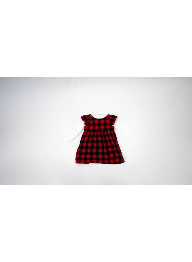 Moschino Baby FW23 - MDK02L Shirt And Dress Set - Check Red