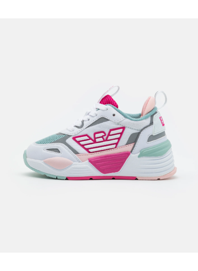 EA7 Kids FW23 - XSX108 Sneaker - Pink/Blue