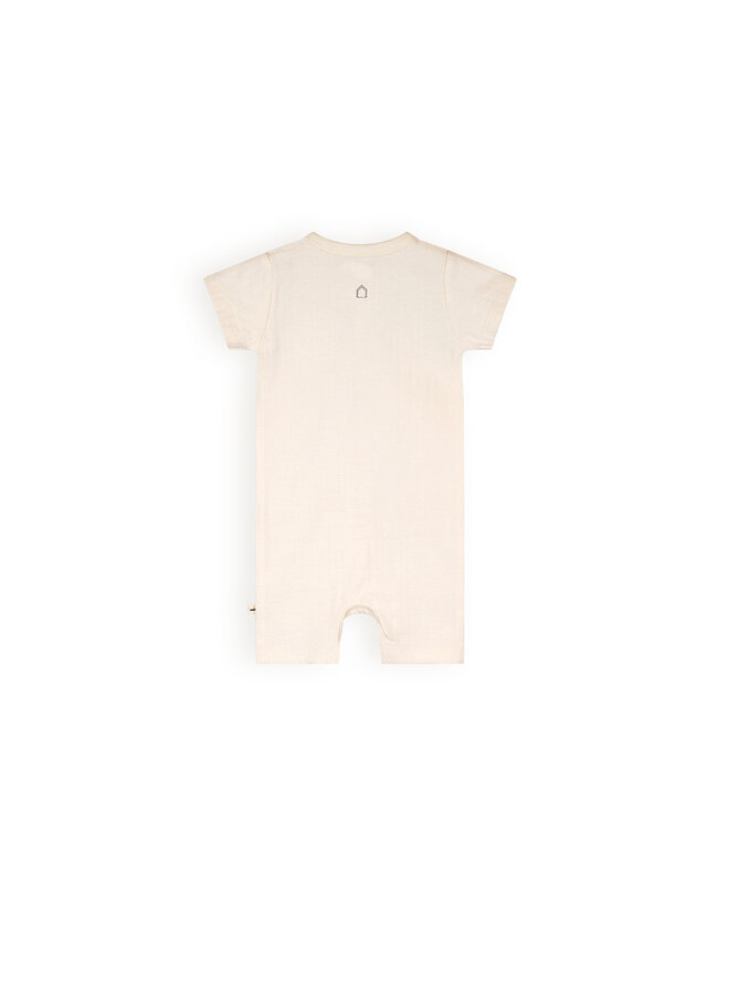 Petite Maison - E311-8009 Baby Boy Bodysuit - Natural White