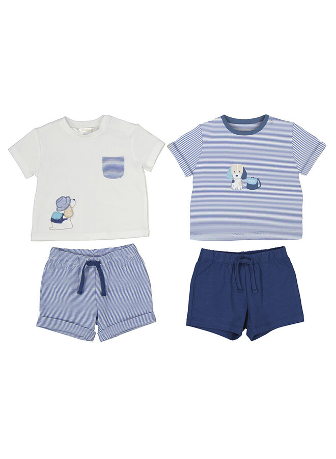 Mayoral SS24 - 4 Pieces Knit Set - Cerulean