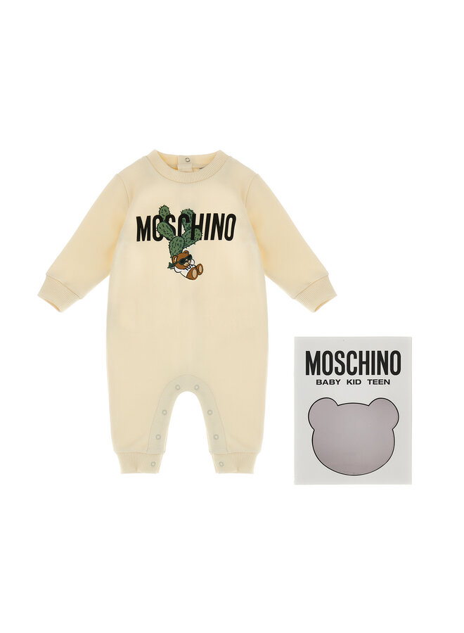 Moschino SS24 - Babygrow With Gift Box - Milk Cream