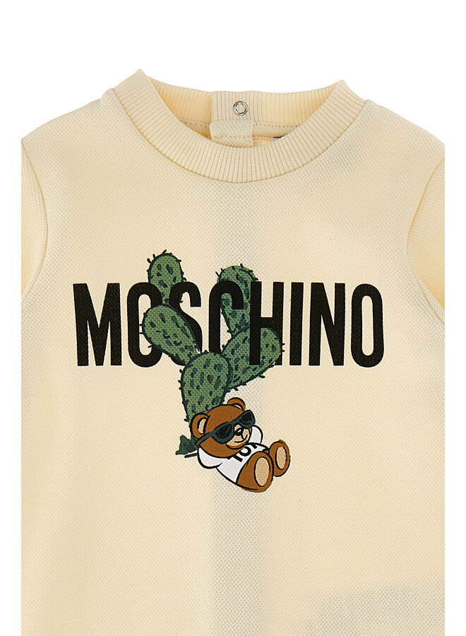 Moschino SS24 - Babygrow With Gift Box - Milk Cream