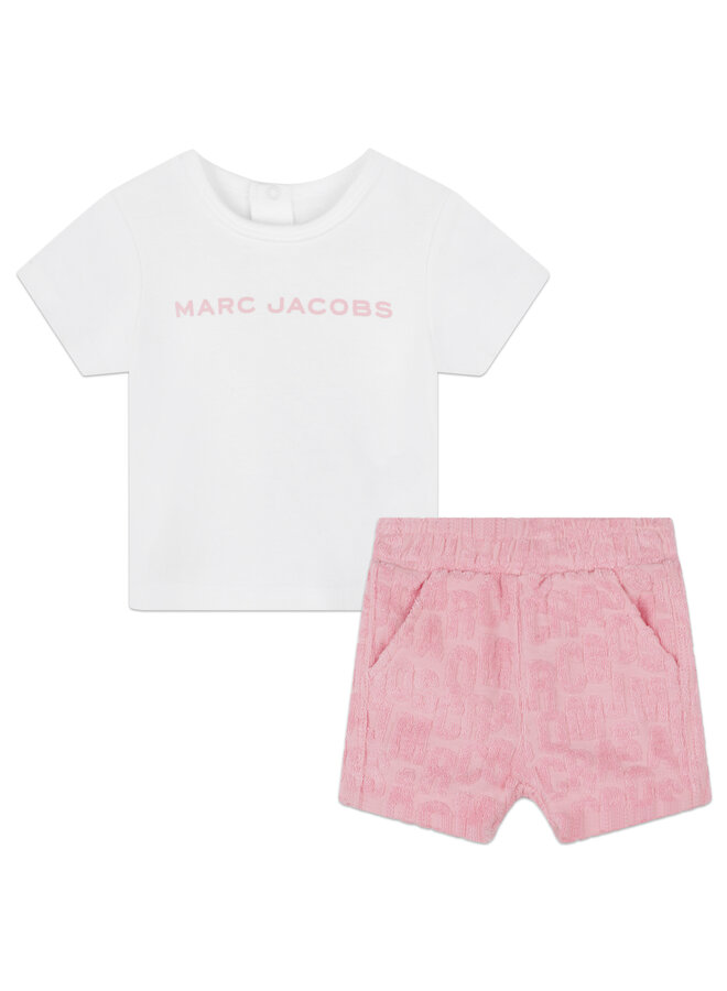 Marc Jacobs SS24 Baby Girl - T-Shirt & Shorts Set - Old Pink