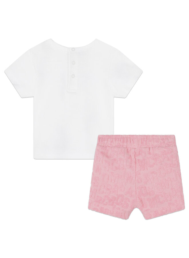 Marc Jacobs SS24 Baby Girl - T-Shirt & Shorts Set - Old Pink