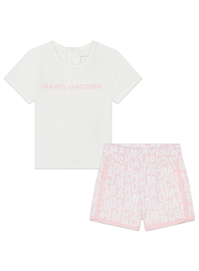 Marc Jacobs SS24 Baby Girl - T-Shirt & Shorts Set - Light Pink