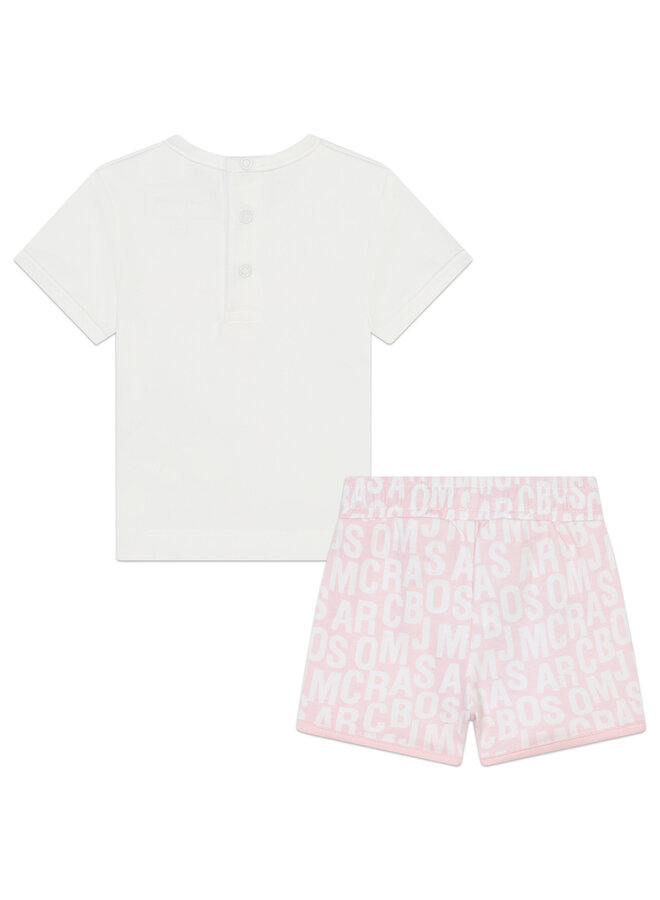 Marc Jacobs SS24 Baby Girl - T-Shirt & Shorts Set - Light Pink