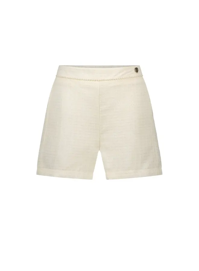 Le Chic SS24 - Dutti Tweed Shorts - Off White