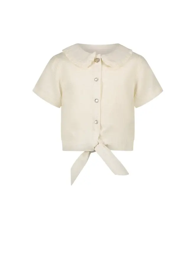 Le Chic SS24 - Edwina Tweed Blouse - Off White
