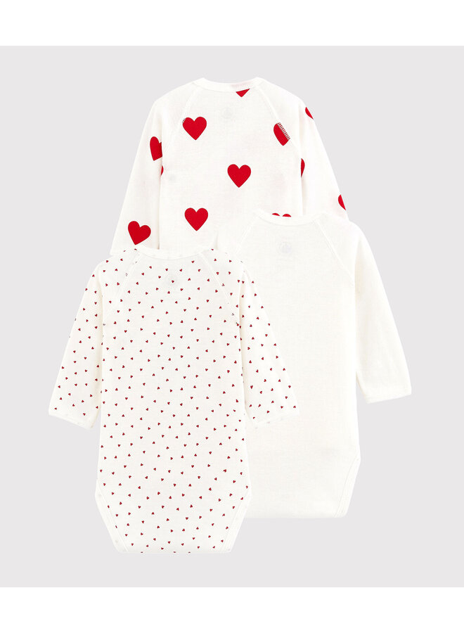 Petit Bateau - Bodies Set - Hearts