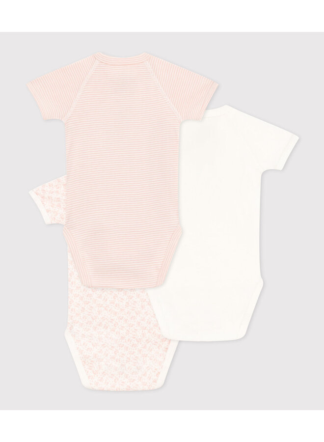 Petit Bateau - 3 Bodies Set - Pink