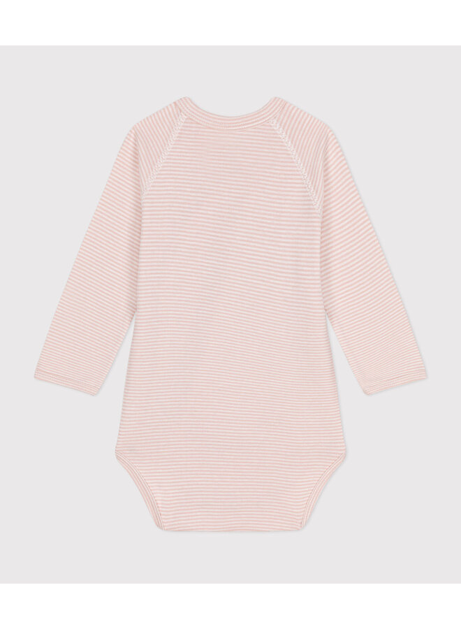 Petit Bateau - Body Stripes - Saline/Marschmallow