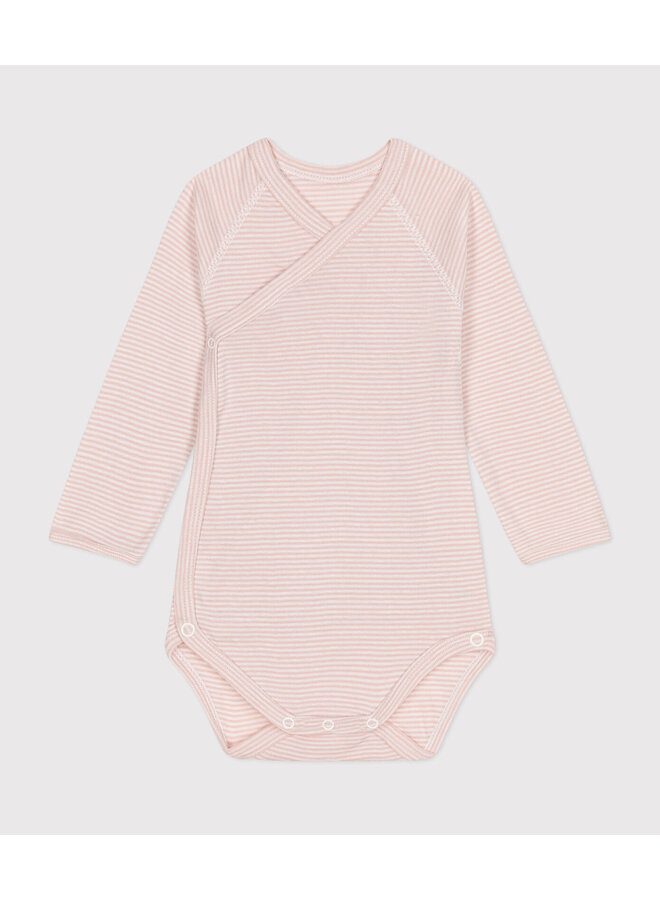 Petit Bateau - Body Stripes - Saline/Marschmallow