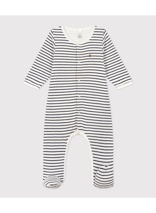 Petit Bateau - Bodyjama - Marshmallow/Smoking