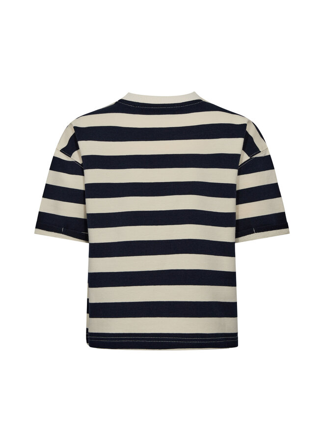 Sofie Schnoor SS24 Petit - T-Shirt - Dark Blue Striped