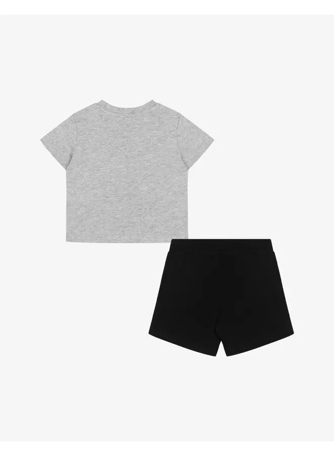 Moschino SS24 - Baby T-Shirt And Shorts Set - Grey/Black