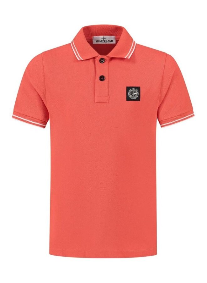 Stone Island SS24 - Polo Shirt Logo-Patch - Orange Red