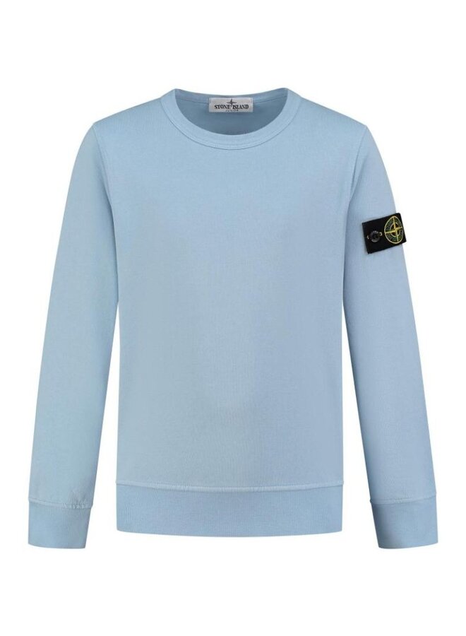 Stone Island SS24 - Felpa Logo-Patch Crewneck Sweater - Blue