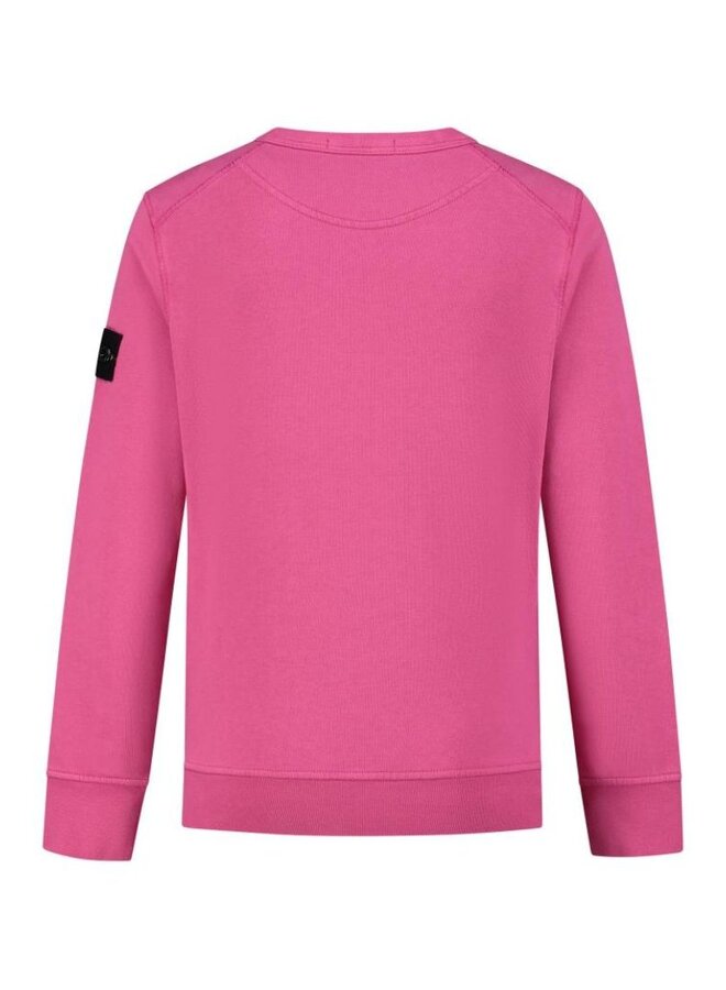 Stone Island SS24 - Felpa Logo-Patch Crewneck Sweater - Fuchsia