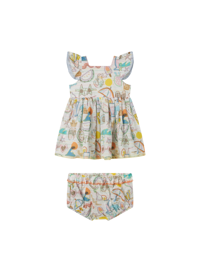 Stella McCartney SS24 Baby - Dress - Ivory/Colourful