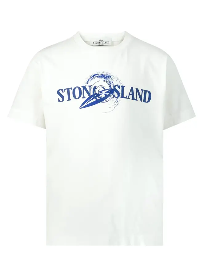 Stone Island SS24- T-Shirt Print-Logo - White