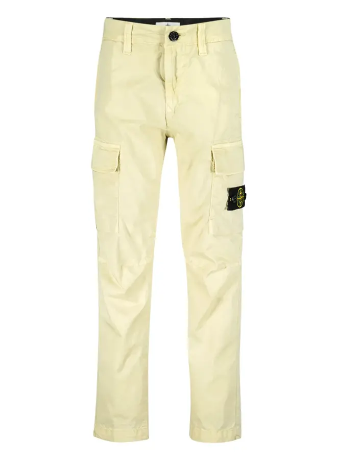 Stone Island SS24 - Logo-Patch Tapered Pants - Natural Beige