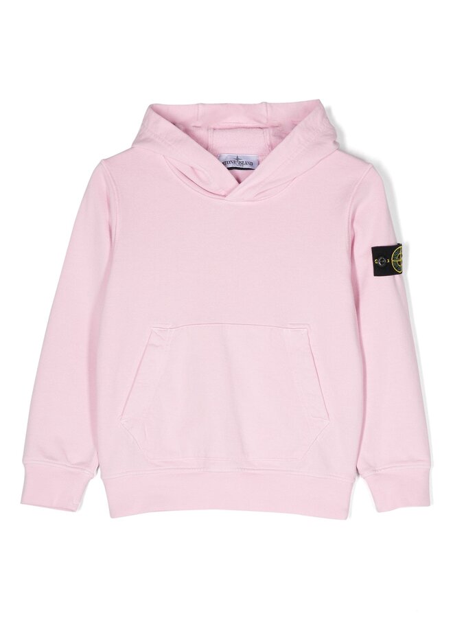 Stone Island SS24 -  Felpa Logo-Patch Hoodie - Pink