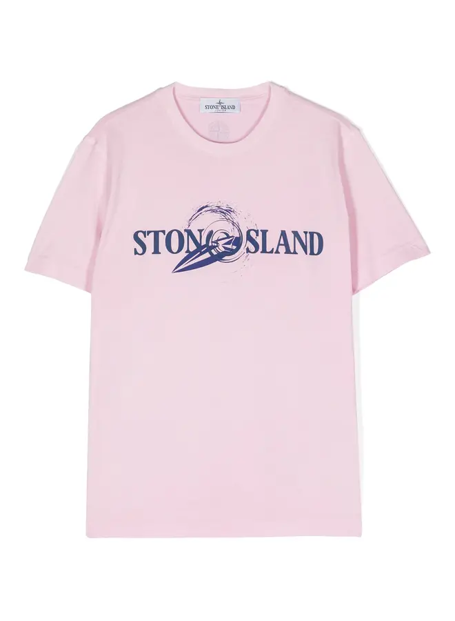 Stone Island SS24- T-Shirt Print-Logo - Pink