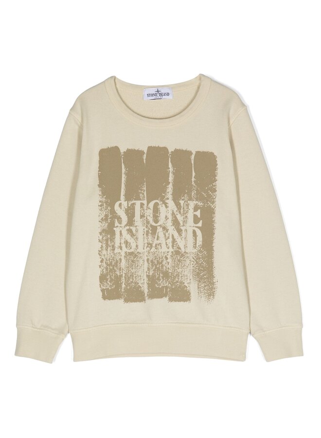 Stone Island SS24 - Felpa Print Sweater - Natural Beige