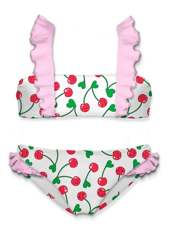 Saint Barth SS24 Girl - LINDY001 Bikini - Pink/Cherry