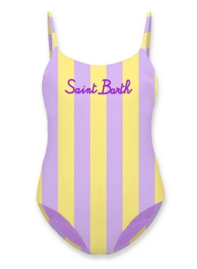 Saint Barth SS24 Girl - CEC0005 Swimsuit - Purple/Yellow