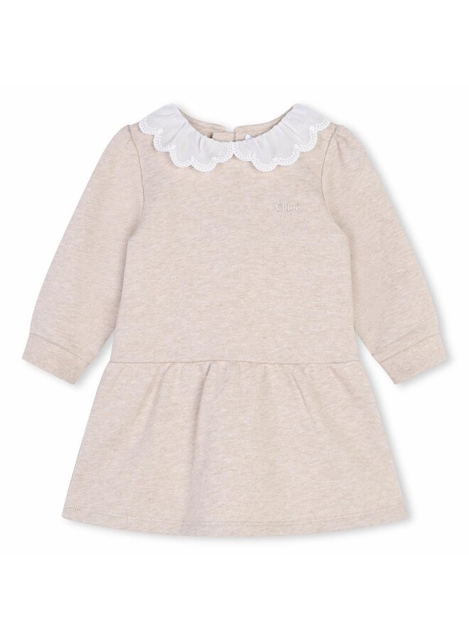 Chloé FW24 Kids - C20295 Dress - Melange Beige