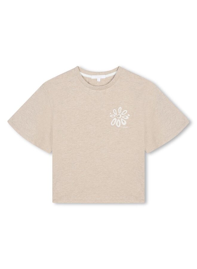 Chloé FW24 Kids - C20369 T-shirt - Melange Beige