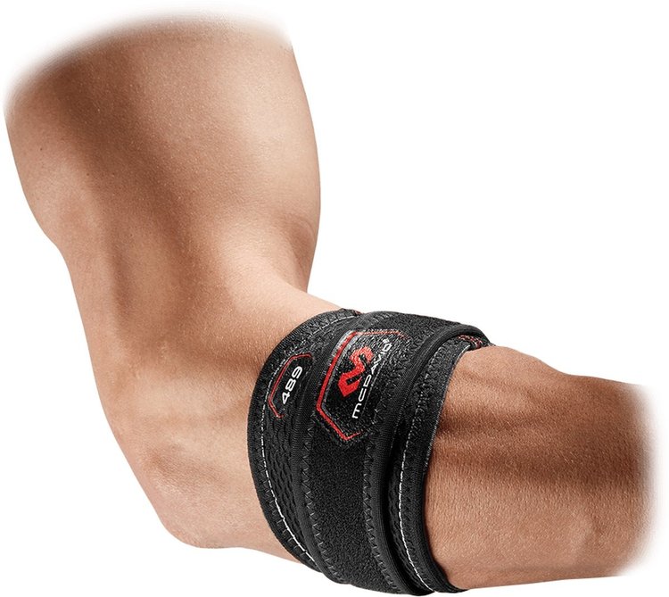 Tennis Elbow Strap With Pads Black