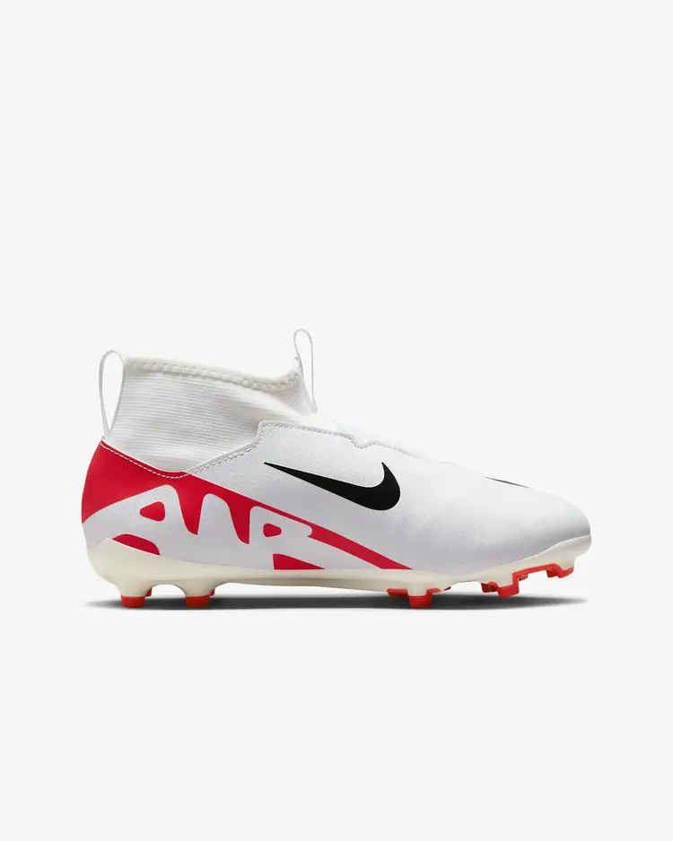 NIKE JR. ZOOM MERCURIAL SUPERF, BRIGHT CRIMSON/WHITE-BLACK