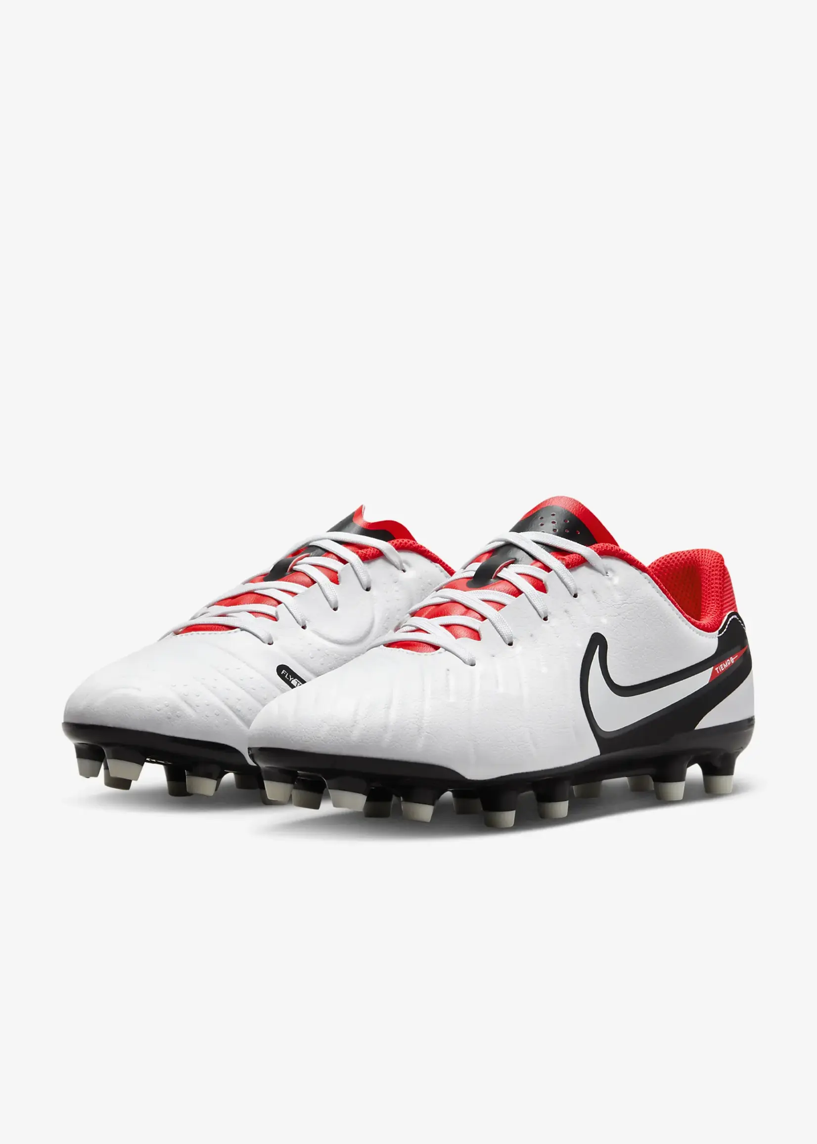 NIKE JR LEGEND 10 ACADEMY FG/MG, WHITE/BLACK-BRIGHT CRIMSON