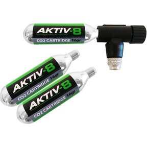 Aktiv-8 Set - Control Drive & 3 Co2 Luchtpatronen (16gr) Met Schroefdraad