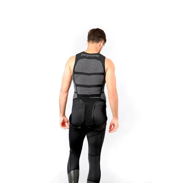 Megmeister sleeveless base layer zwart, maat L-XL