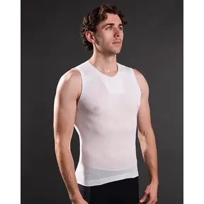 Megmeister sleeveless base layer wit, maat M-L