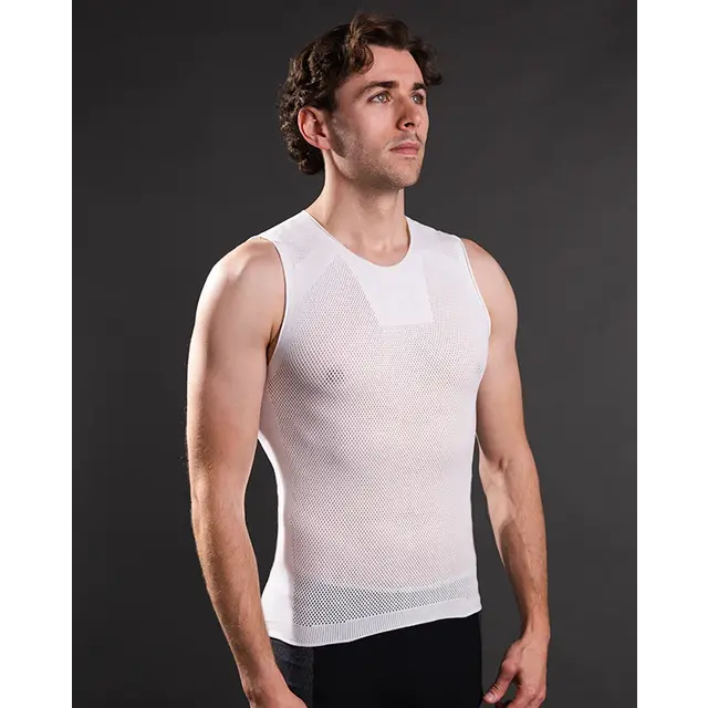 Megmeister sleeveless base layer wit, maat M-L