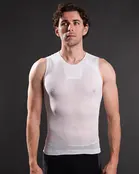 Megmeister sleeveless base layer wit, maat M-L