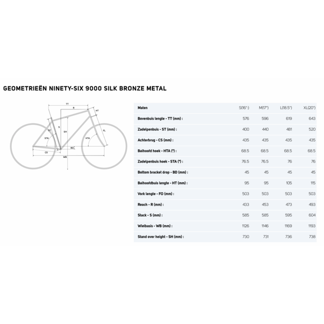 MERIDA Ninety-Six 9000 - maat L - (1.80 - 1.90) MERIDA Ninety-Six 9000 - maat L - (1.80 - 1.90)