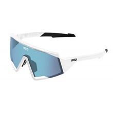 KOO Spectro White Sunglasses met Photochromic Turquoise Lens