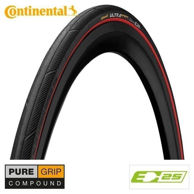 Continental Buitenband Ultra Sport Iii 28 Inch (25-622) Rood Continental Buitenband Ultra Sport Iii 28 Inch (25-622) Rood